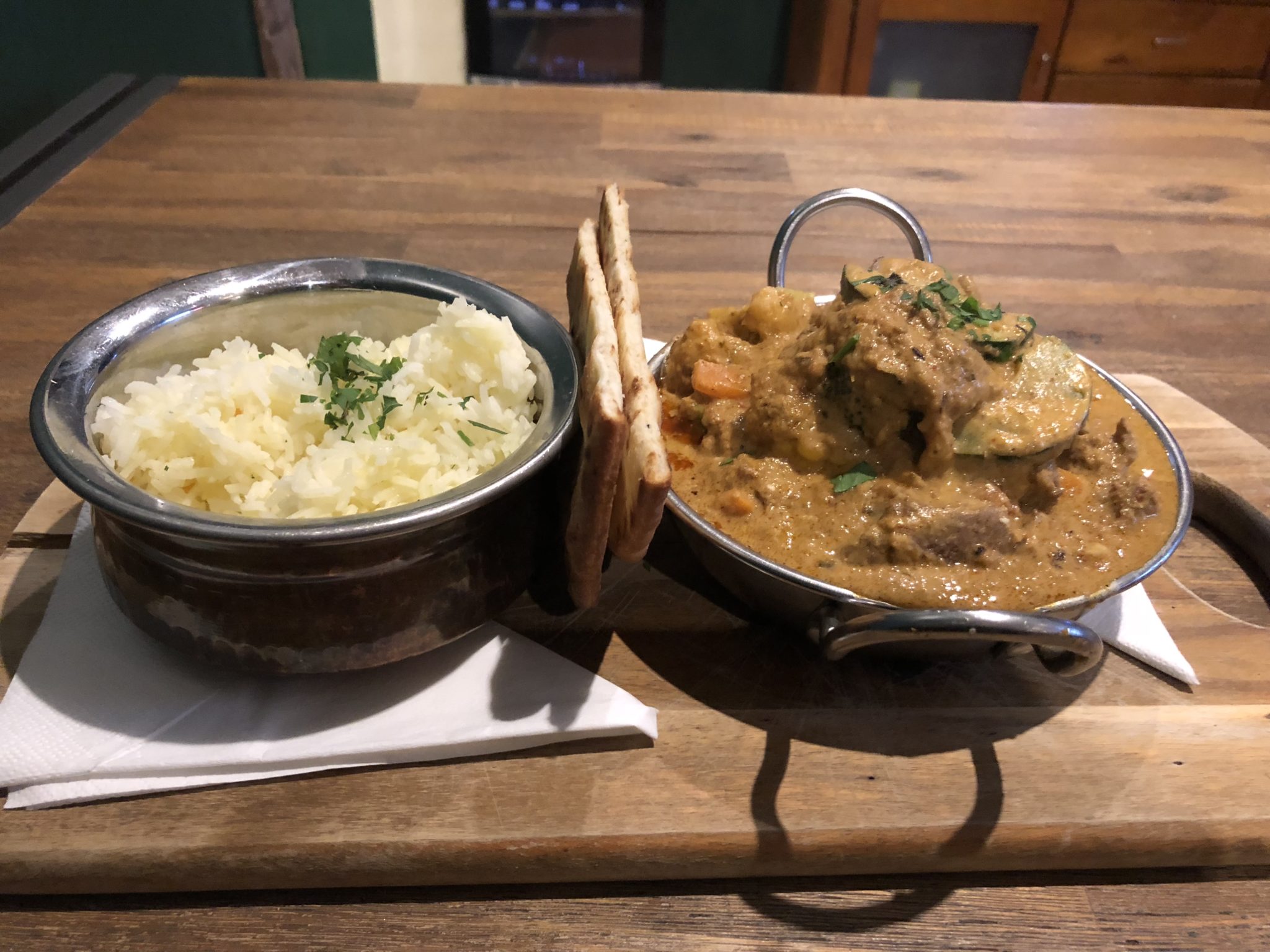 Curry at the Dwellingup Hotel