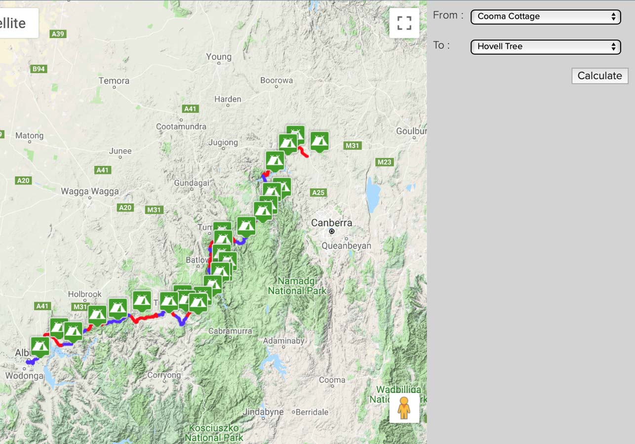 Hume and Hovell map