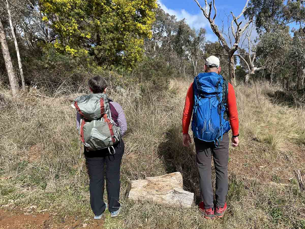 Gill and Tim testing packs