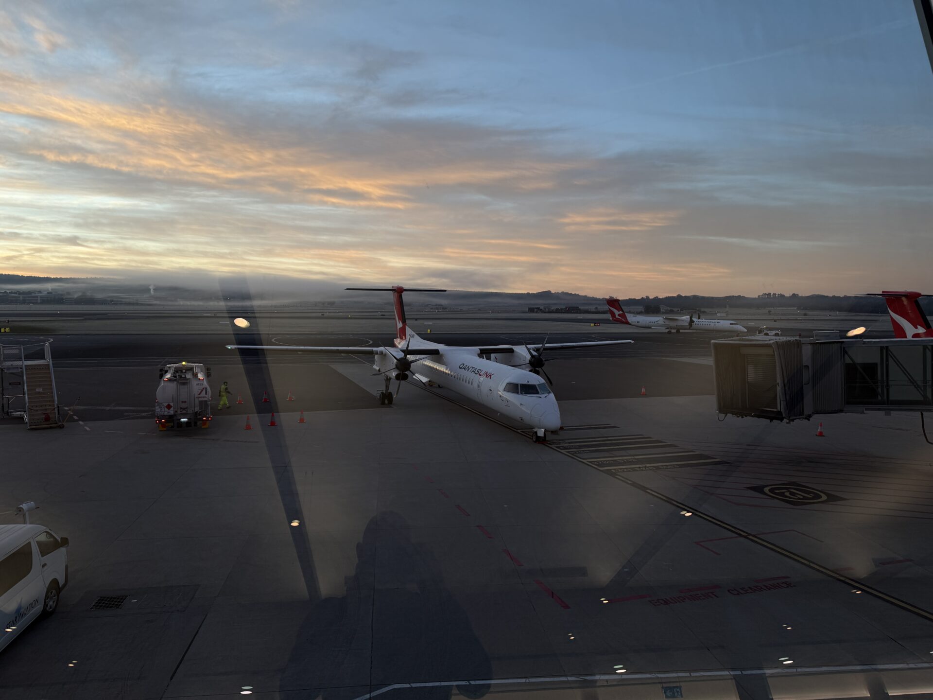 Canberra airport getting ready to catch my flight